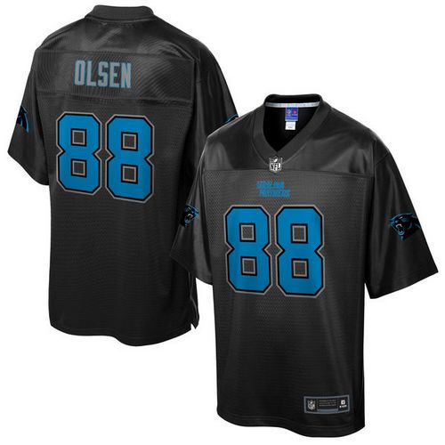 Nike Panthers #88 Greg Olsen Black Men's NFL Pro Line Black Reverse Fashion Game Jersey